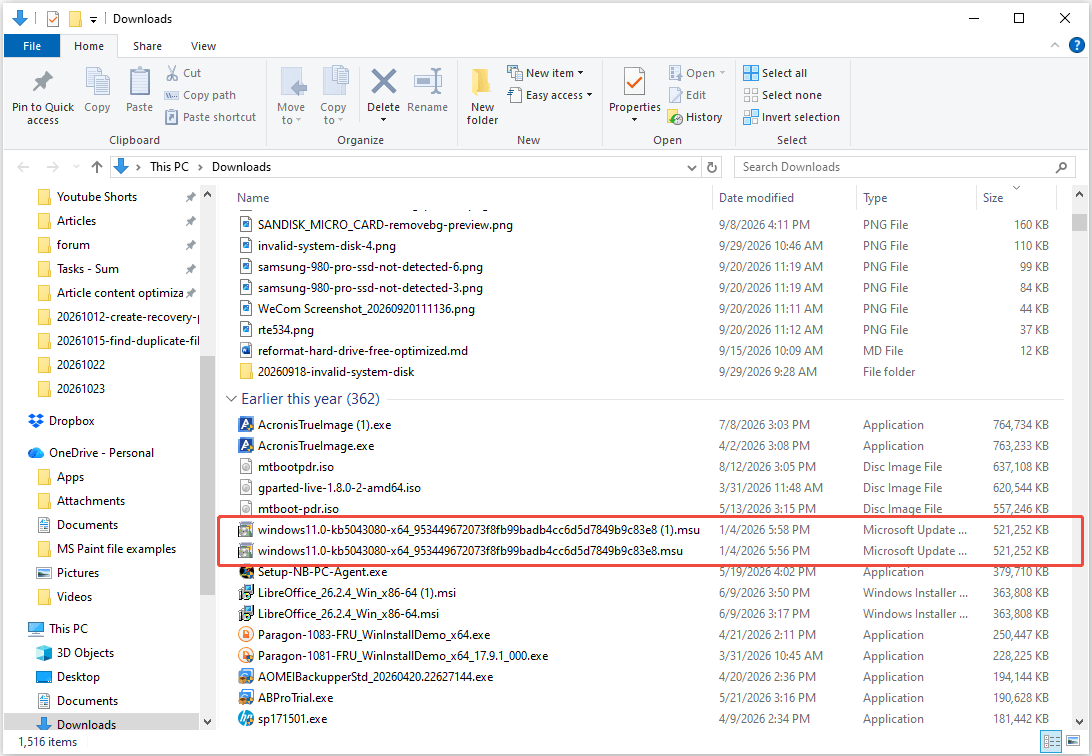 The interface of MiniTool Partition Wizard with the duplicate files selected to delete.