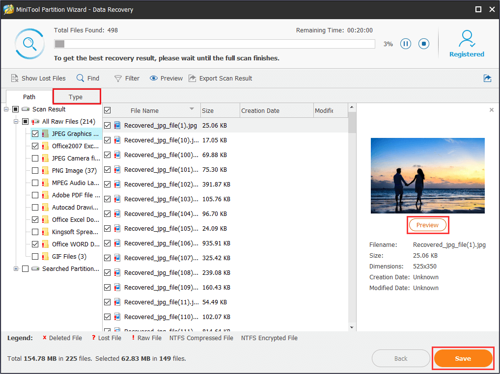 choose files and then save to a safe location