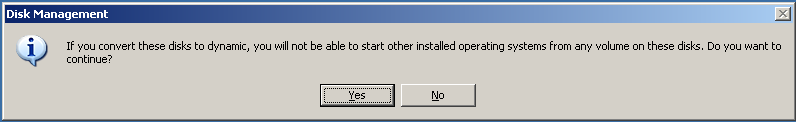 only the current operating system on the disk can be booted normally