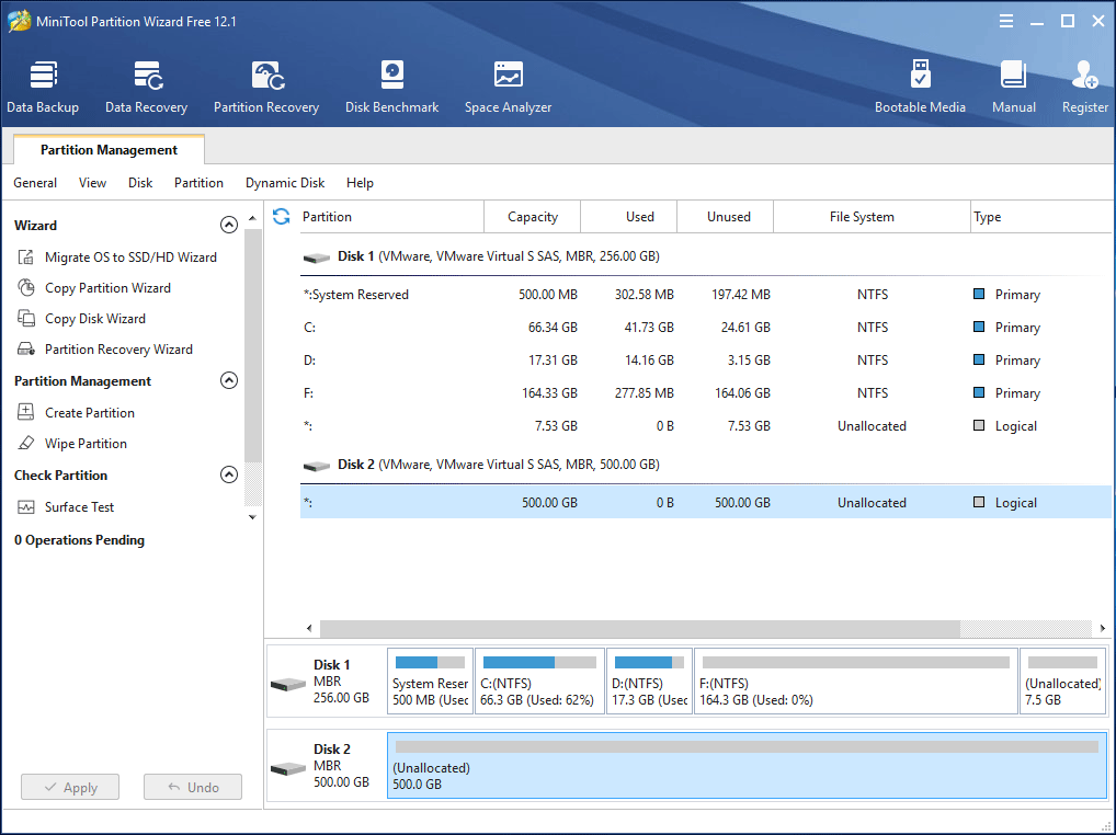 MiniTool Partition Wizard partition manager