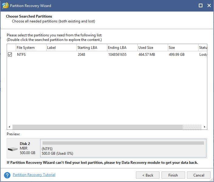 check both existing and lost partitions