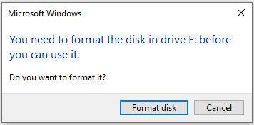 you need to format the drive before you can use it