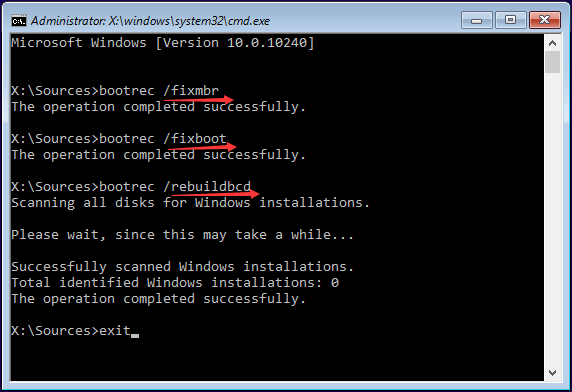 fix mbr in command prompt