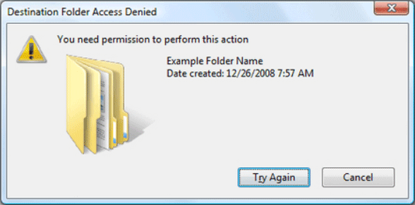file transfer permission error
