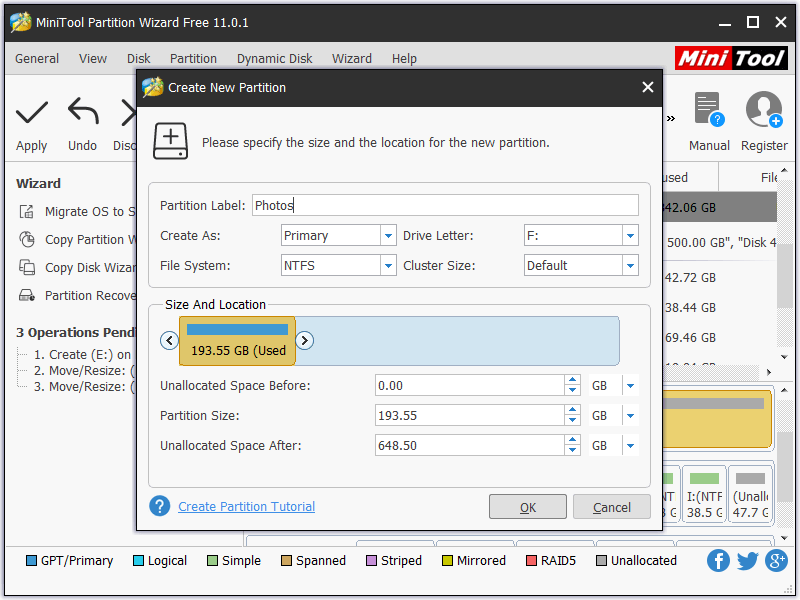 Create New Partition for External Hard Drive