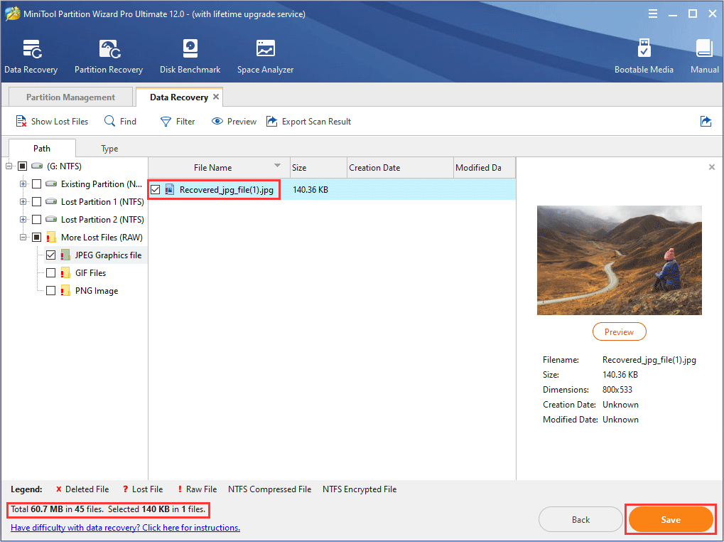 select the file and click Save
