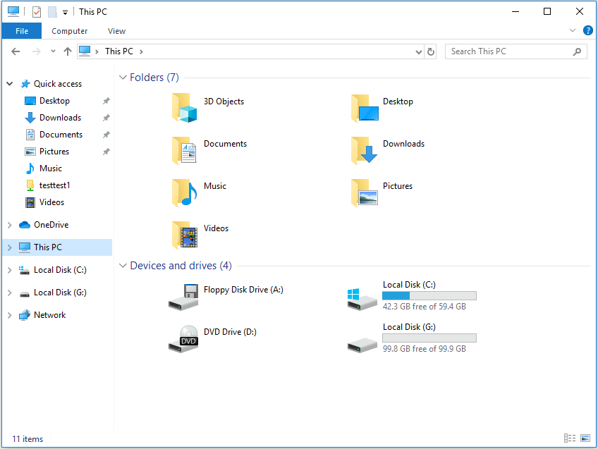 I cannot see the unallocated space in Explorer