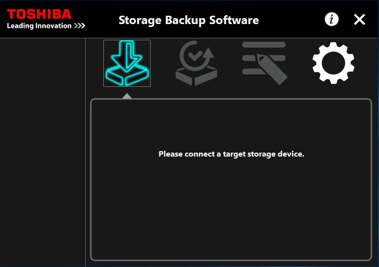 toshiba storage backup software
