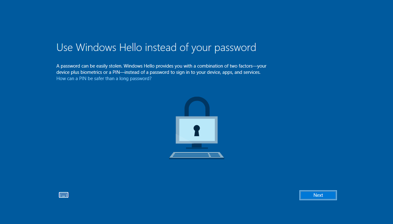 use Windows Hello to keep PC safe