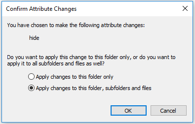 confirm attribute changes