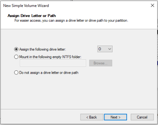 assign the drive letter and format this virtual disk drive