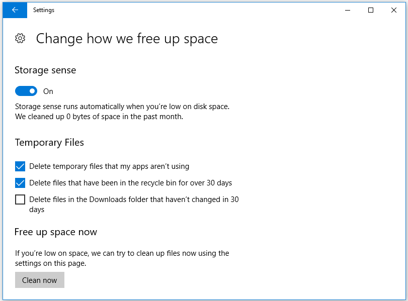 choose the temporary files you need to delete