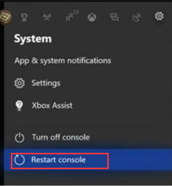 click on Restart console