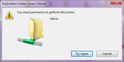 “You need permission to perform this action” error