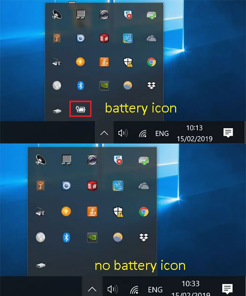 reveal the hidden system tray icons