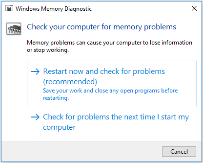 check memory module errors