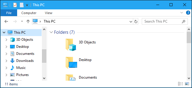 3D Objects under This PC in File Explorer