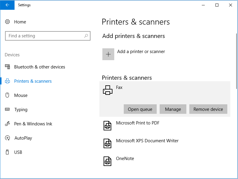 access the print queue of a printer