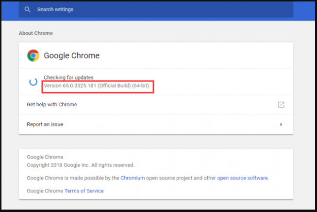 check your Google Chrome bit version