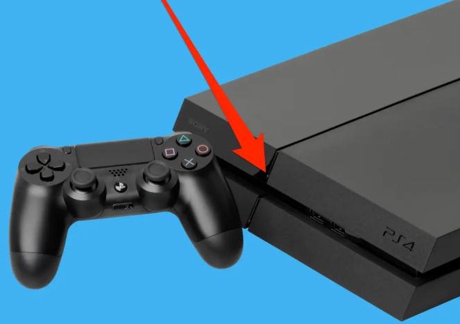hold the Power button on the PS4 console