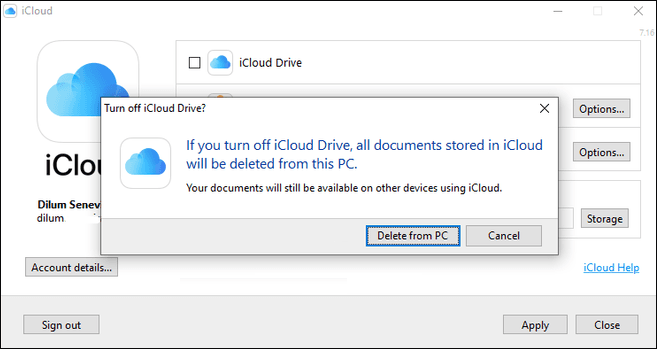 click Delete From PC