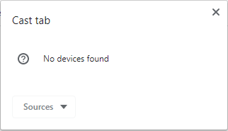 Chromecast no devices found