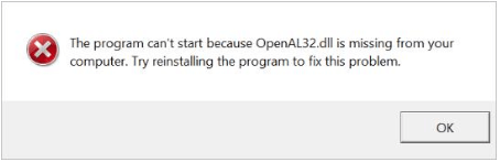 OpenAL32.dll is missing