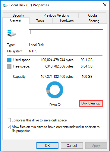 click Disk Cleanups