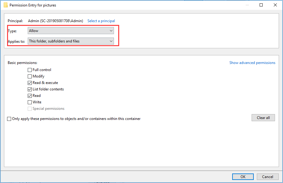 choose permissions you want to add