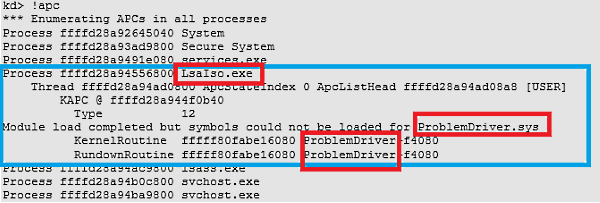 !apc command output