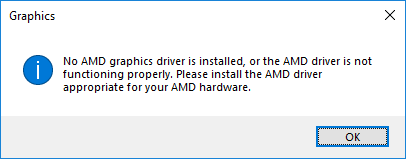 AMD graphics driver error message