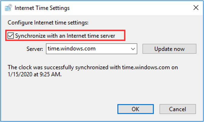 choose a time server