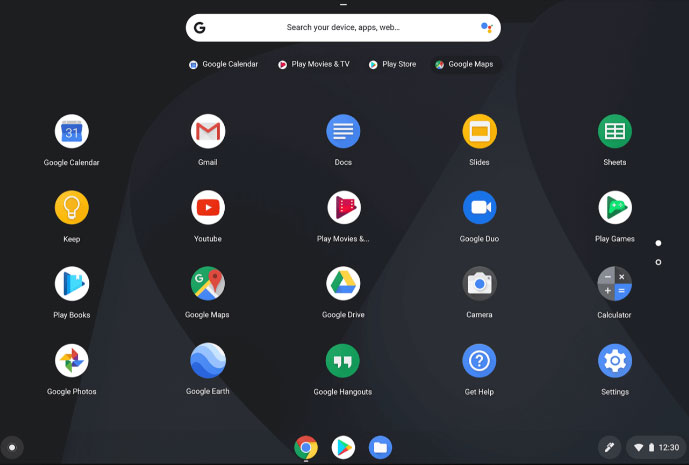 Chrome OS UI