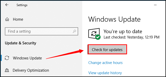 update your Windows
