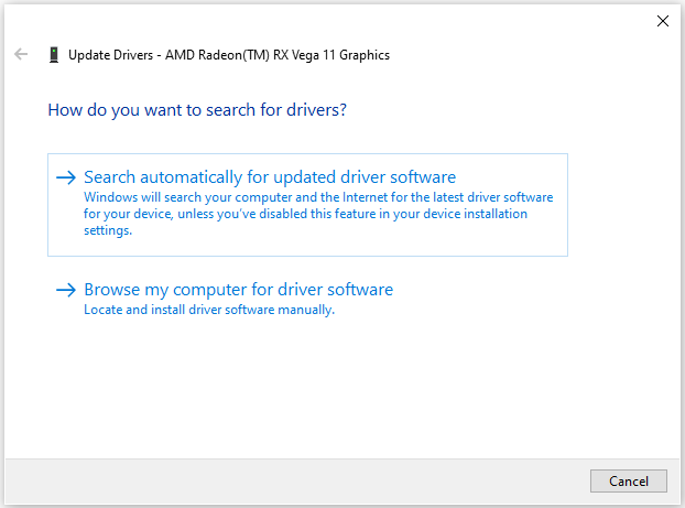 update graphics card driver