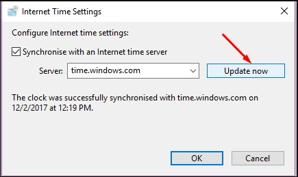 use a different time server