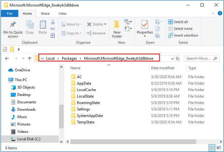 delete Microsoft Edge data