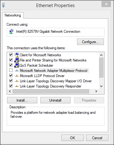 Microsoft network adapter multiplexor protocol Windows 10