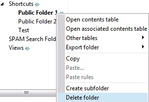 delete the public folder favorites with MFCMapi