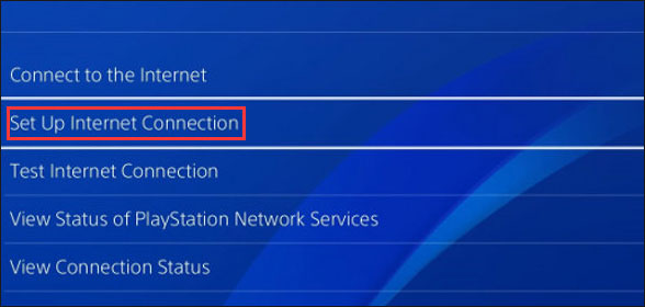 select Set Up Internet Connection