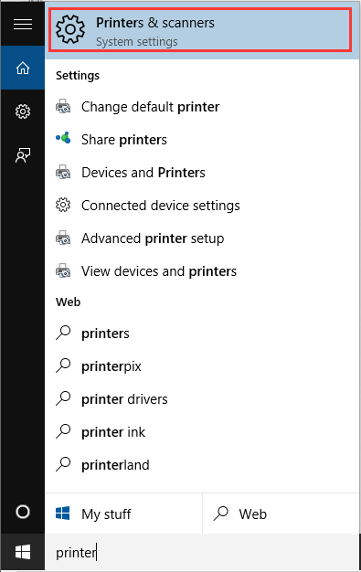 select printers and scanners