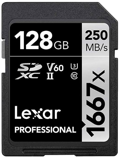 Lexar Professional 1667X 128GB SDXC Uhs-II/U3 Card