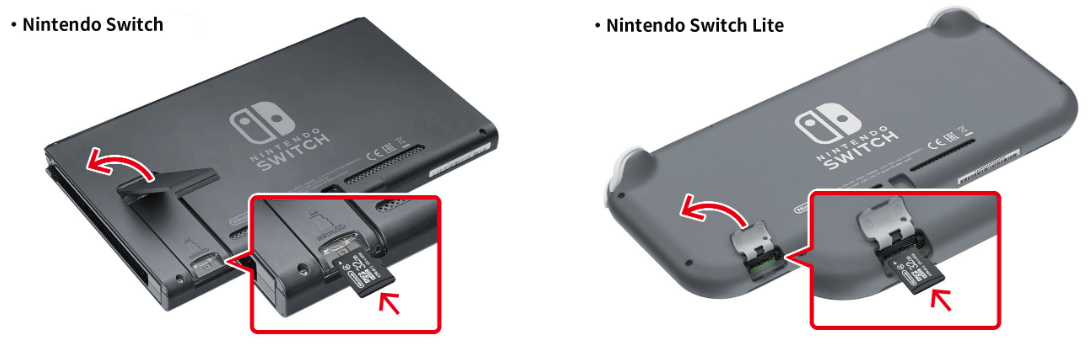 insert a micro SD into Nintendo Switch
