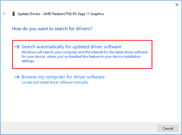update graphics driver