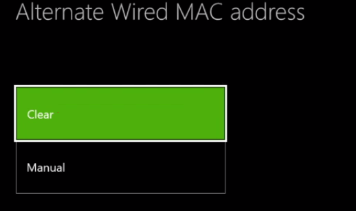 reset MAC address
