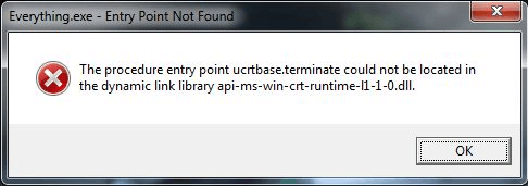 the procedure entry point could not be located in the dynamic link library
