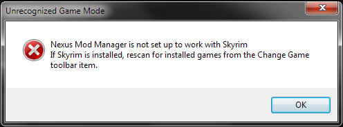 Nexus Mod Manager is not set up to work with Skyrim