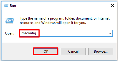 open system configuration window from run utility