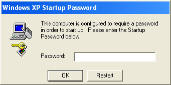 This computer is configured to require a password in order to start up