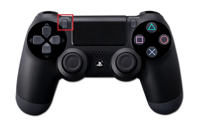 Press SHARE Button on PS4
